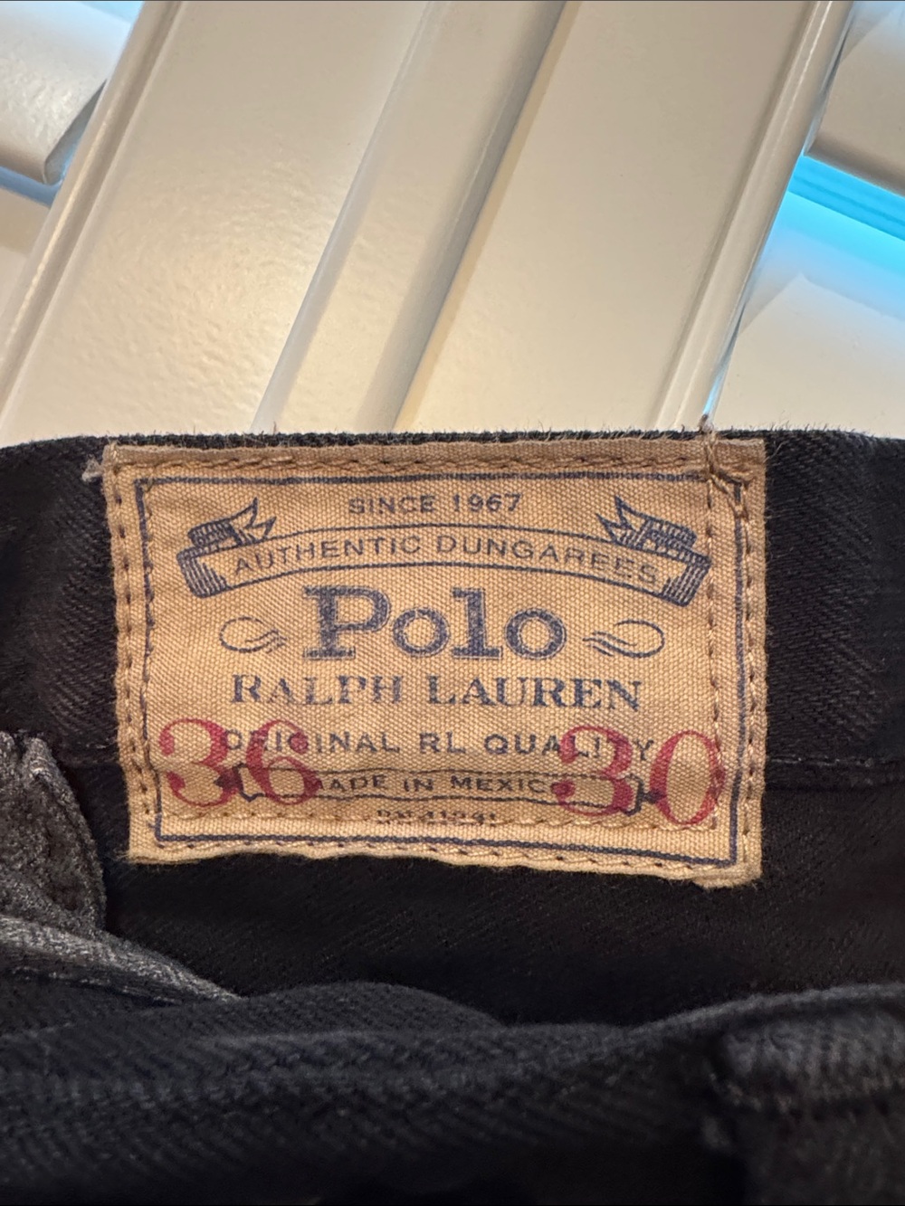 Polo by Ralph Lauren Black Men's Jeans with Branded Patch